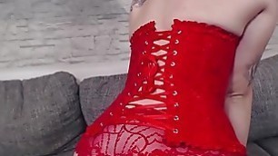 New outfit red corsage