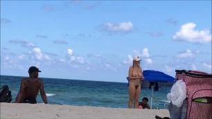 Hairy Milf at the Beach