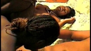 Orgy in bedroom with ebony females and two black cocks