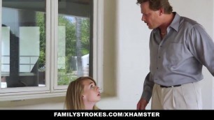 Cute Stepdaughter Punished By Her Stepdaddy and Mom