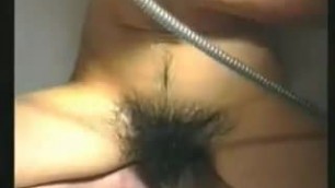 Super Hairy French mature taking shower