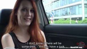 Bitch STOP - Outdoor sex with slutty redhead