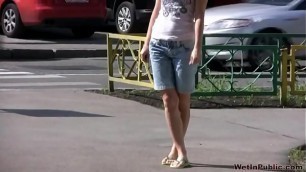 Young Girl Bursting To Pee In Busy Public&comma; But There Is No Place To Pee