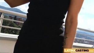 Fake Tits Latina, Real Big Cock Deepthroat Casting Tape